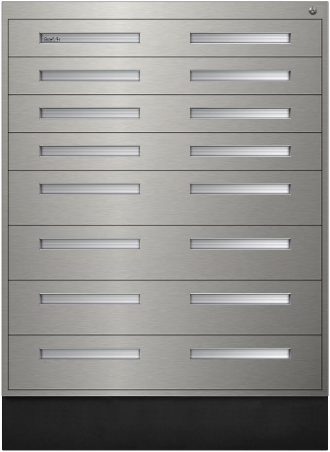 Teclab Interlocking Storage Cabinet - Stainless Steel